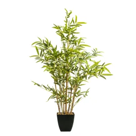 36" Faux Artificial Bamboo Tree Plant in a Black Planter