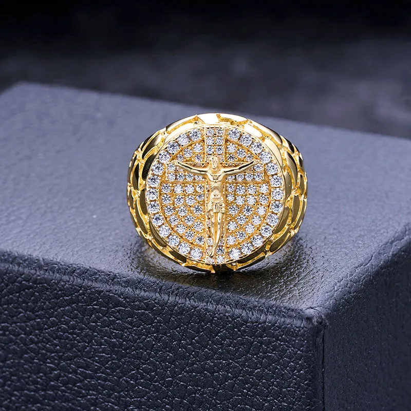 925 Silver Multi CZ Diamond San Judas Ring
