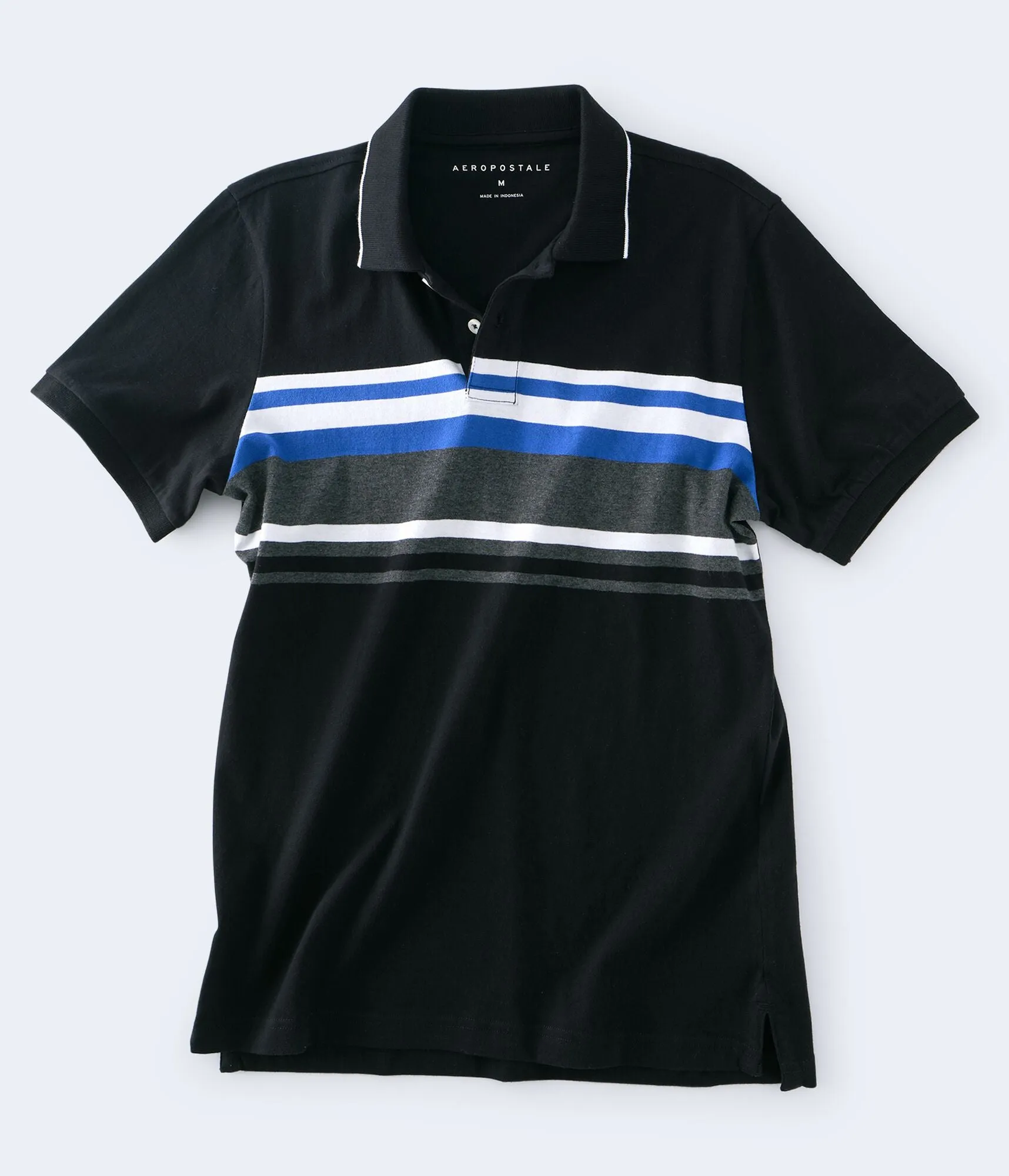 Aeropostale Chest Stripe Jersey Polo