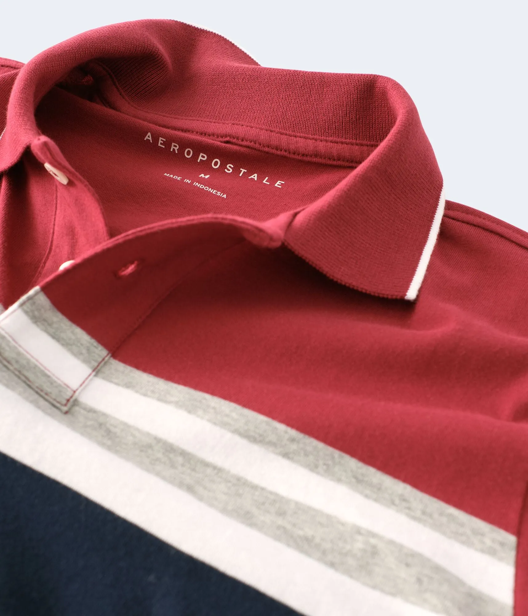 Aeropostale Chest Stripe Jersey Polo