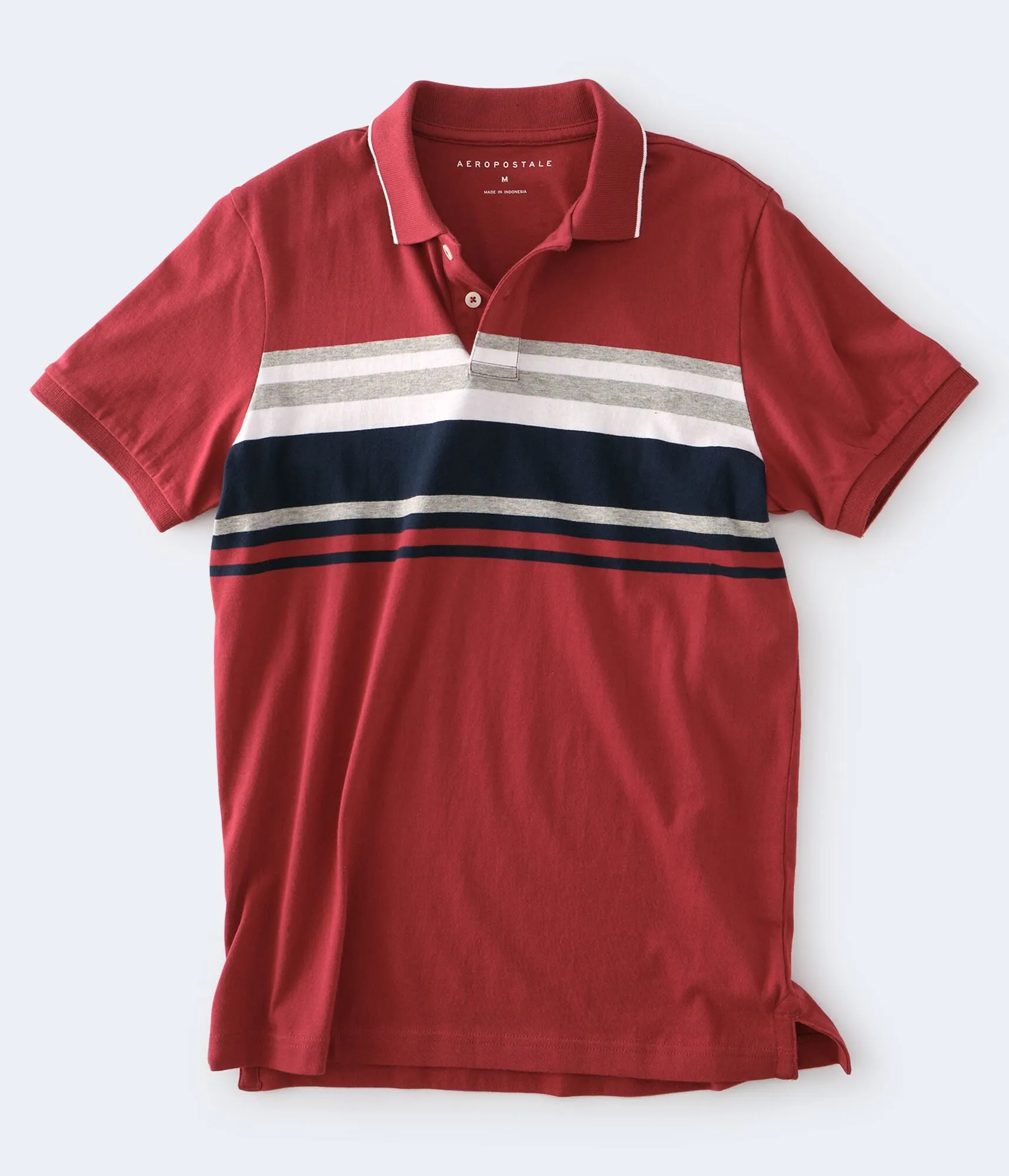 Aeropostale Chest Stripe Jersey Polo