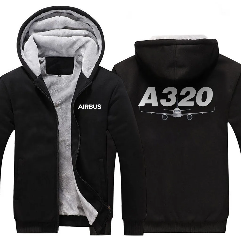 AIRBUS A320 WINTER THICK ZIP SWEATSHIRTS