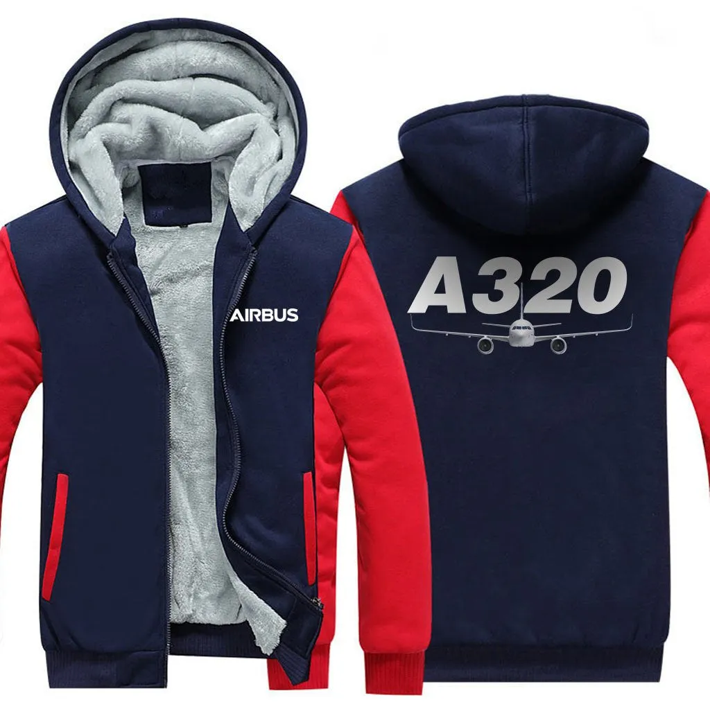 AIRBUS A320 WINTER THICK ZIP SWEATSHIRTS