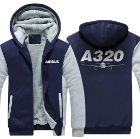 AIRBUS A320 WINTER THICK ZIP SWEATSHIRTS