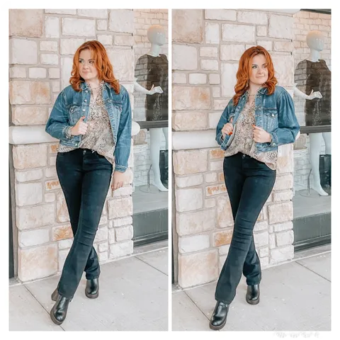 Balloon sleeve denim jacket