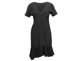 Black Oscar de la Renta Short Sleeve Dress Size US M