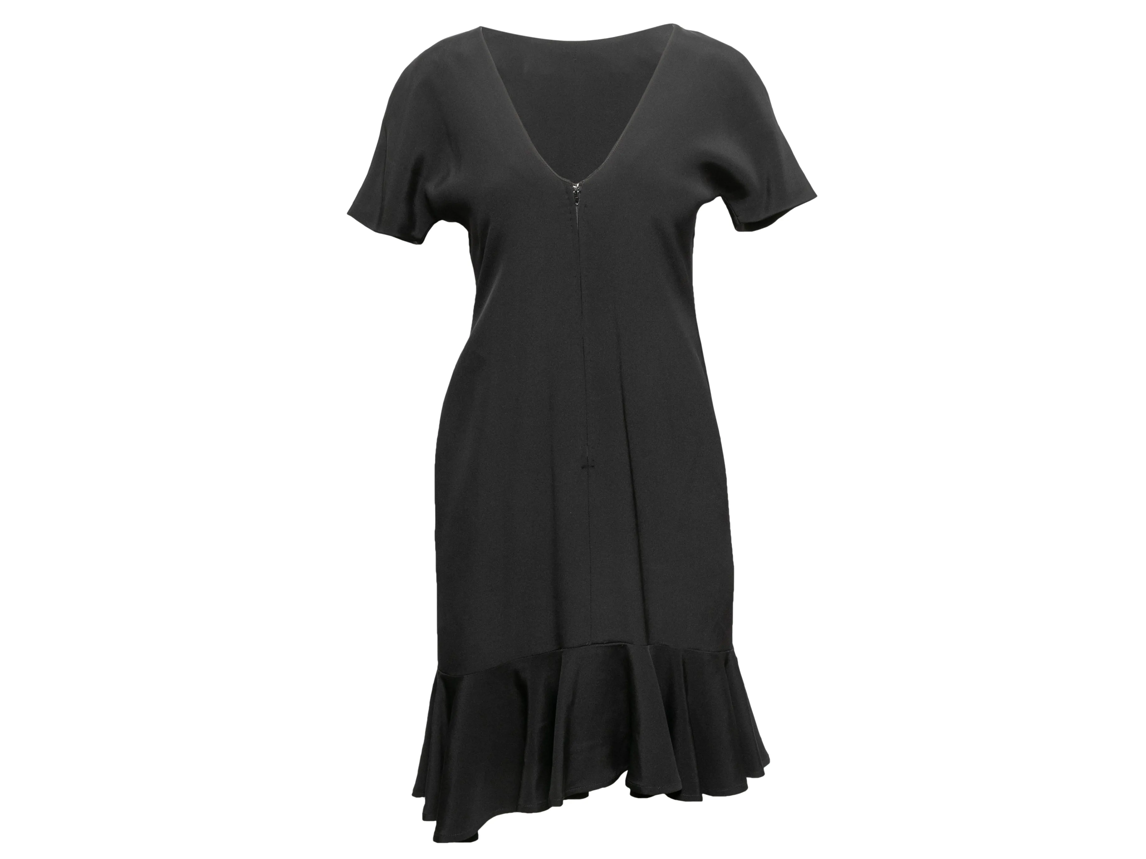 Black Oscar de la Renta Short Sleeve Dress Size US M