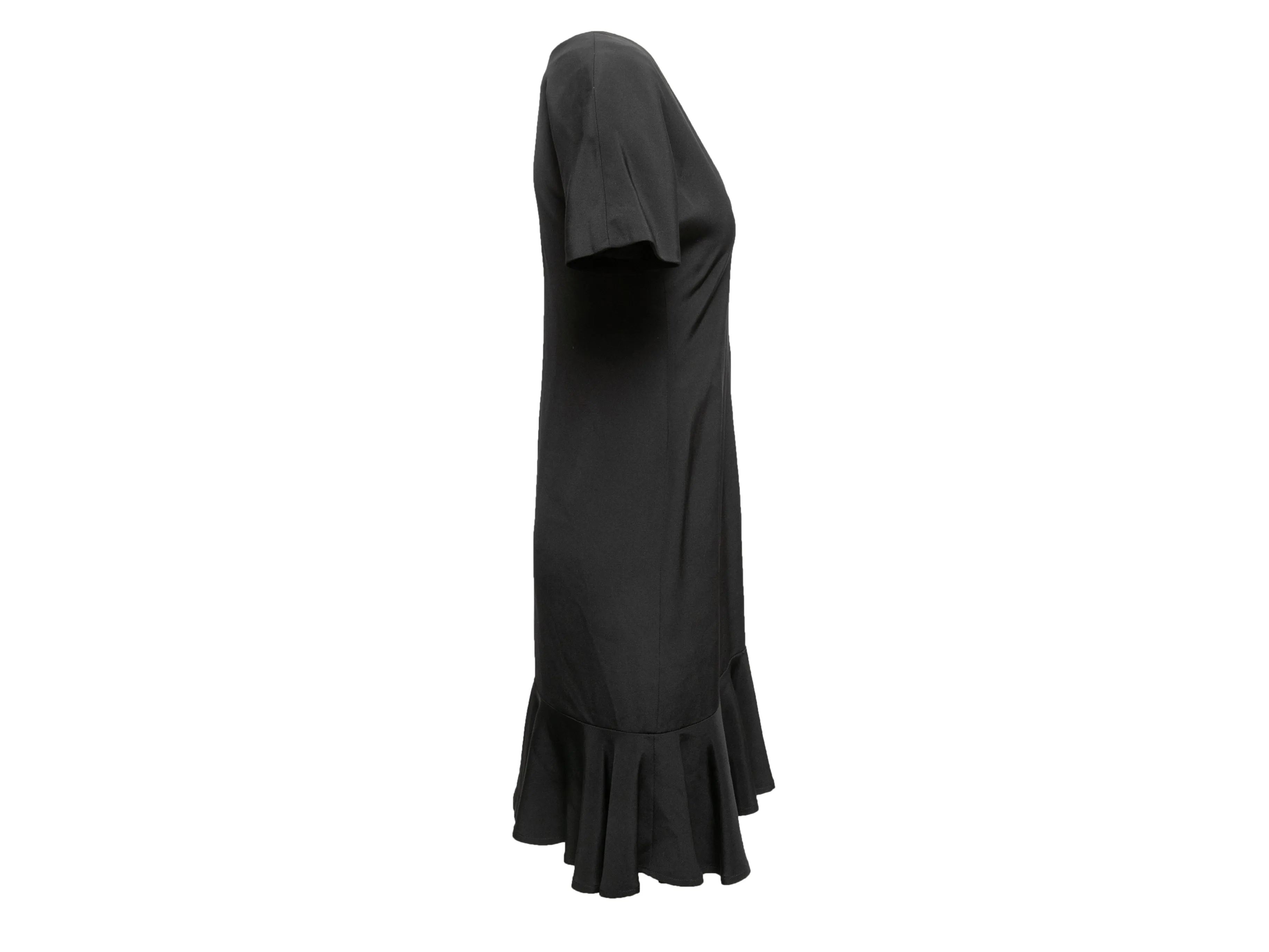 Black Oscar de la Renta Short Sleeve Dress Size US M