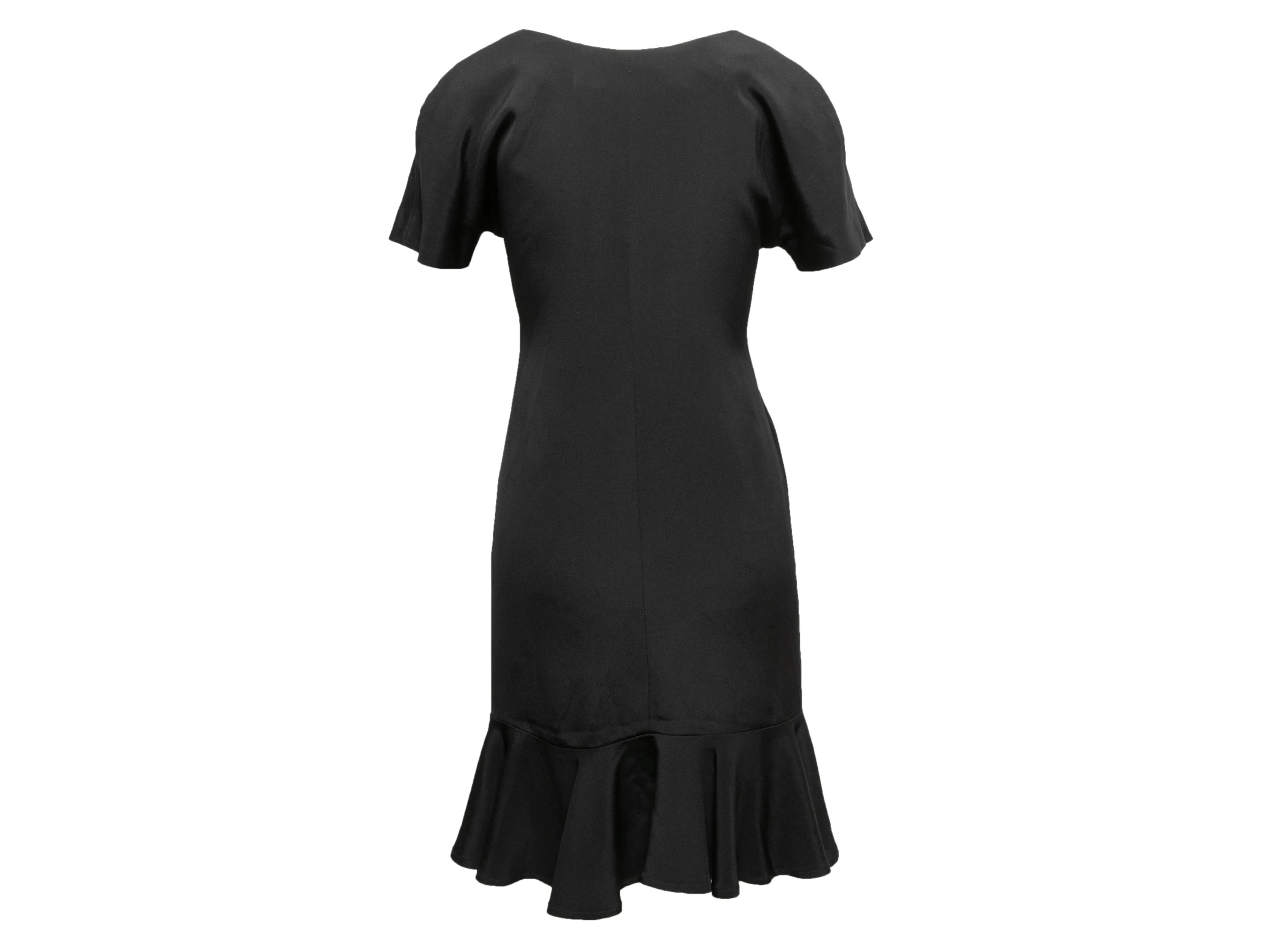 Black Oscar de la Renta Short Sleeve Dress Size US M