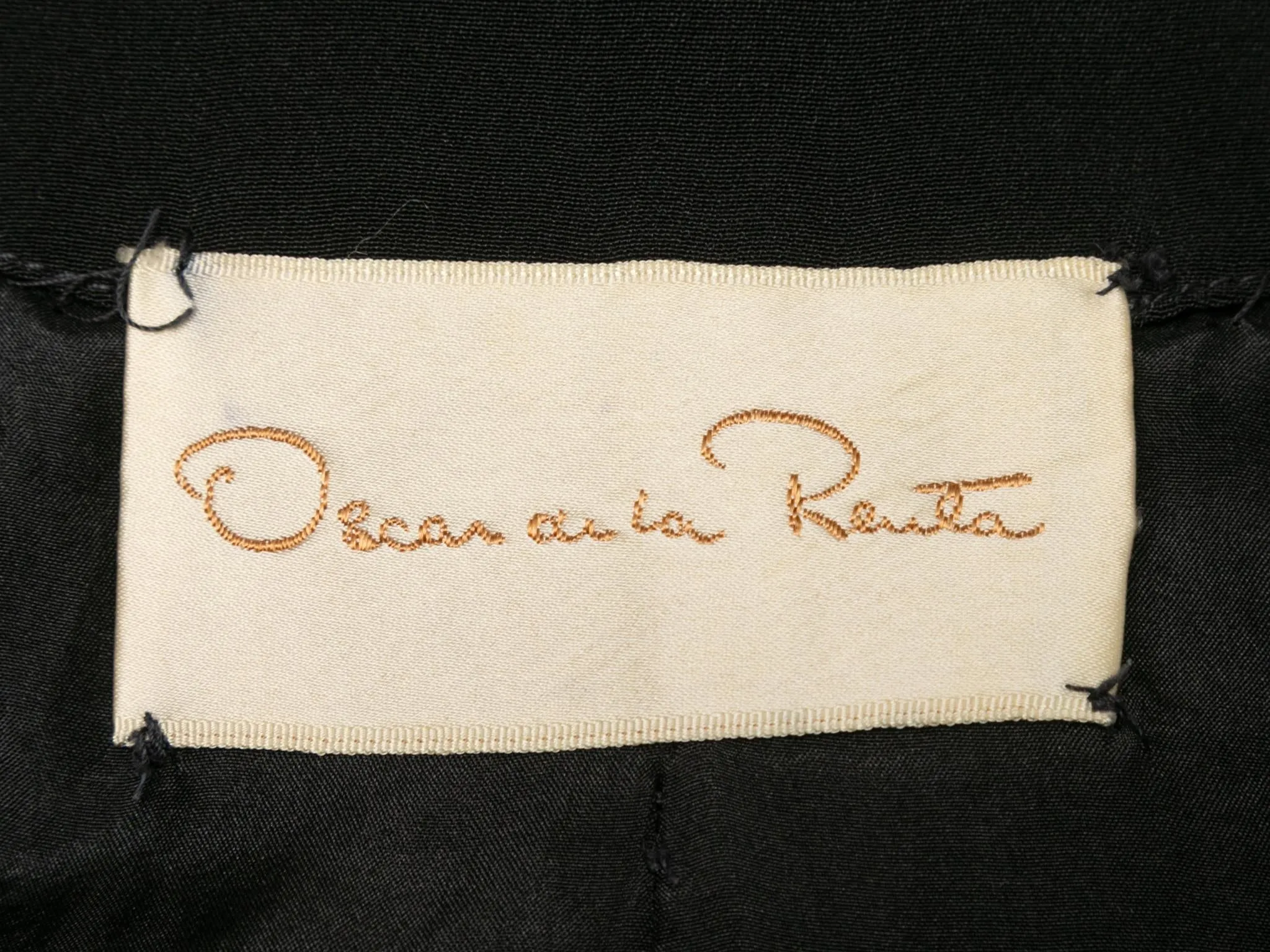 Black Oscar de la Renta Short Sleeve Dress Size US M
