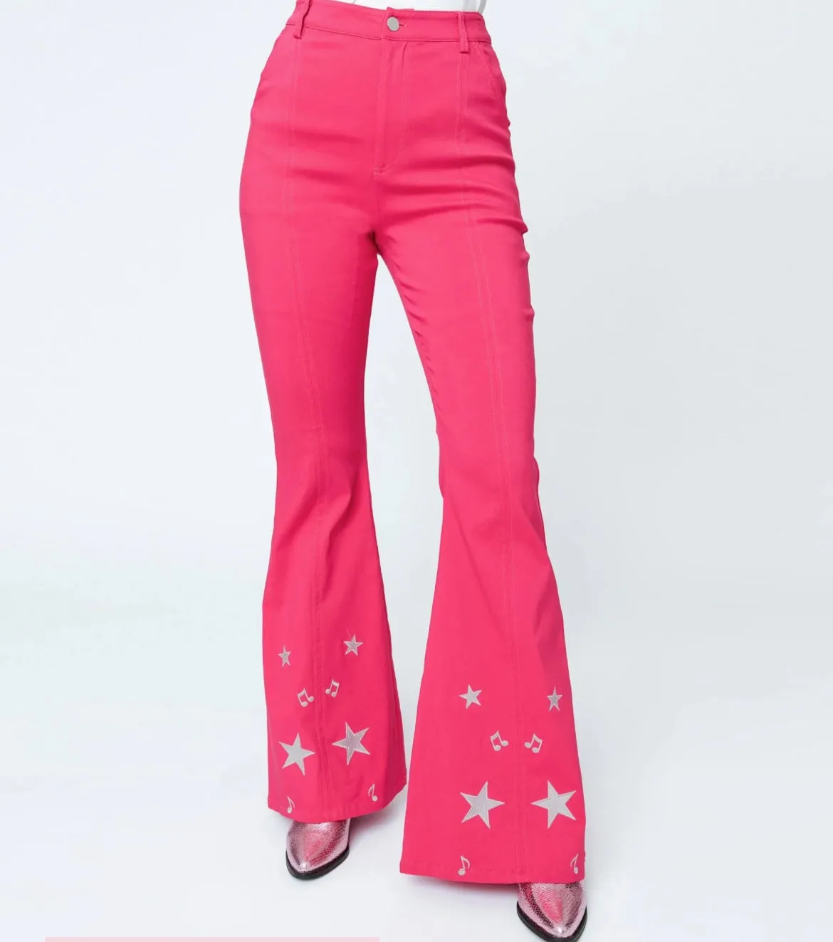 Bright Pink Bell Bottoms