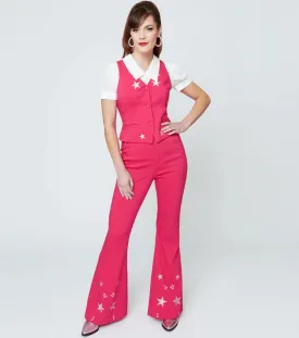 Bright Pink Bell Bottoms