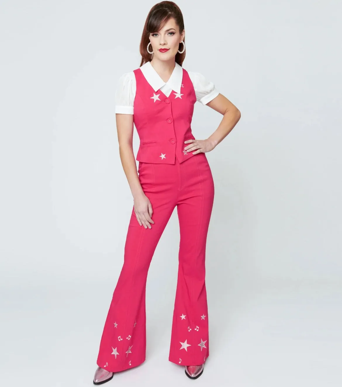 Bright Pink Bell Bottoms