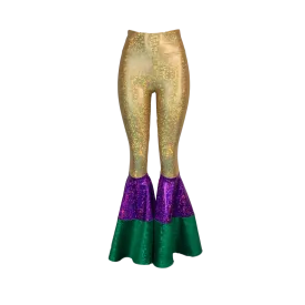 CHILD Mardi Gras Bell Bottoms -  Tiered Flare Pants