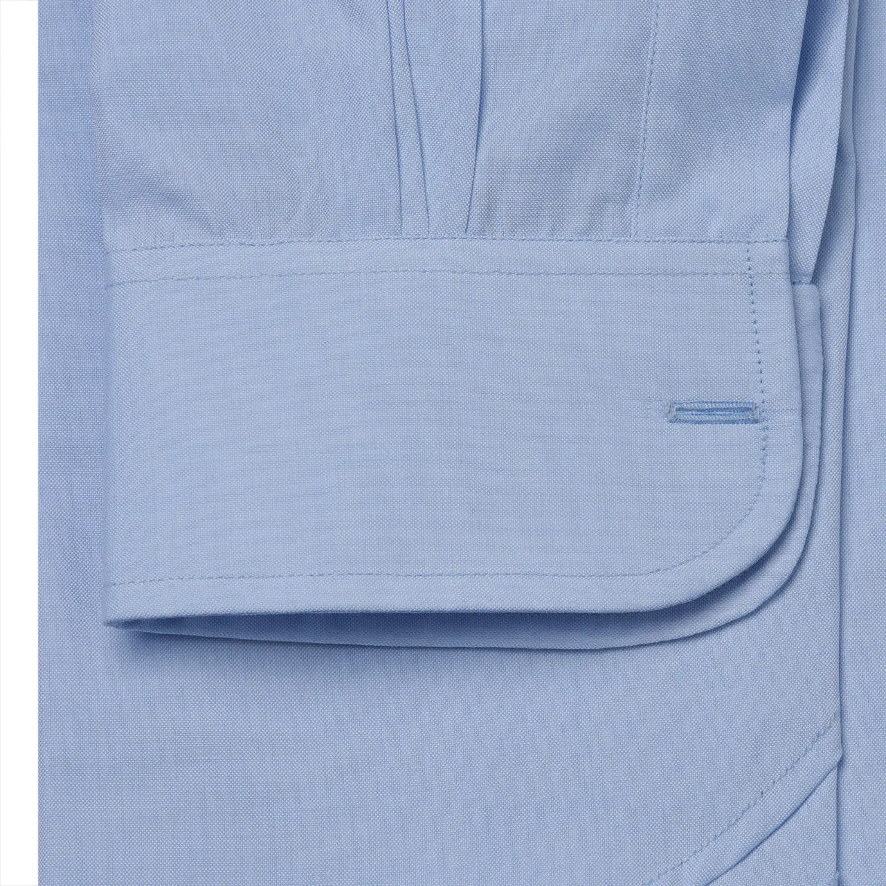 Classic Fit Plain Oxford Button Cuff Shirt in Sky Blue