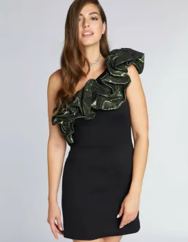 Conga Dress Black & Dragon Green