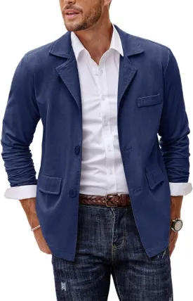 COOFANDY Men's Linen Cotton Casual Suits Blazer Jackets Lightweight Sports Coats