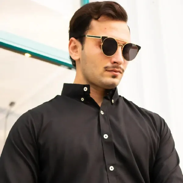 Deep Black Classic Oxford Shirt