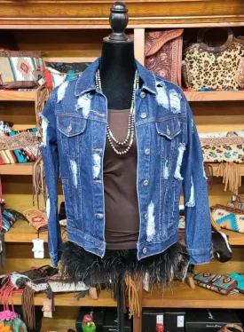 DISTRESSED DENIM JACKET