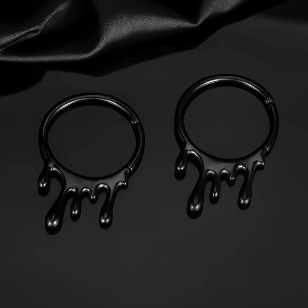 DOEARKO 2PCS Ear Gauges Hangers Weights for Stretched Ears Plugs Body Piercing Tunnels - 316L Stainless Steel Hypoallergenic Body Jewelry