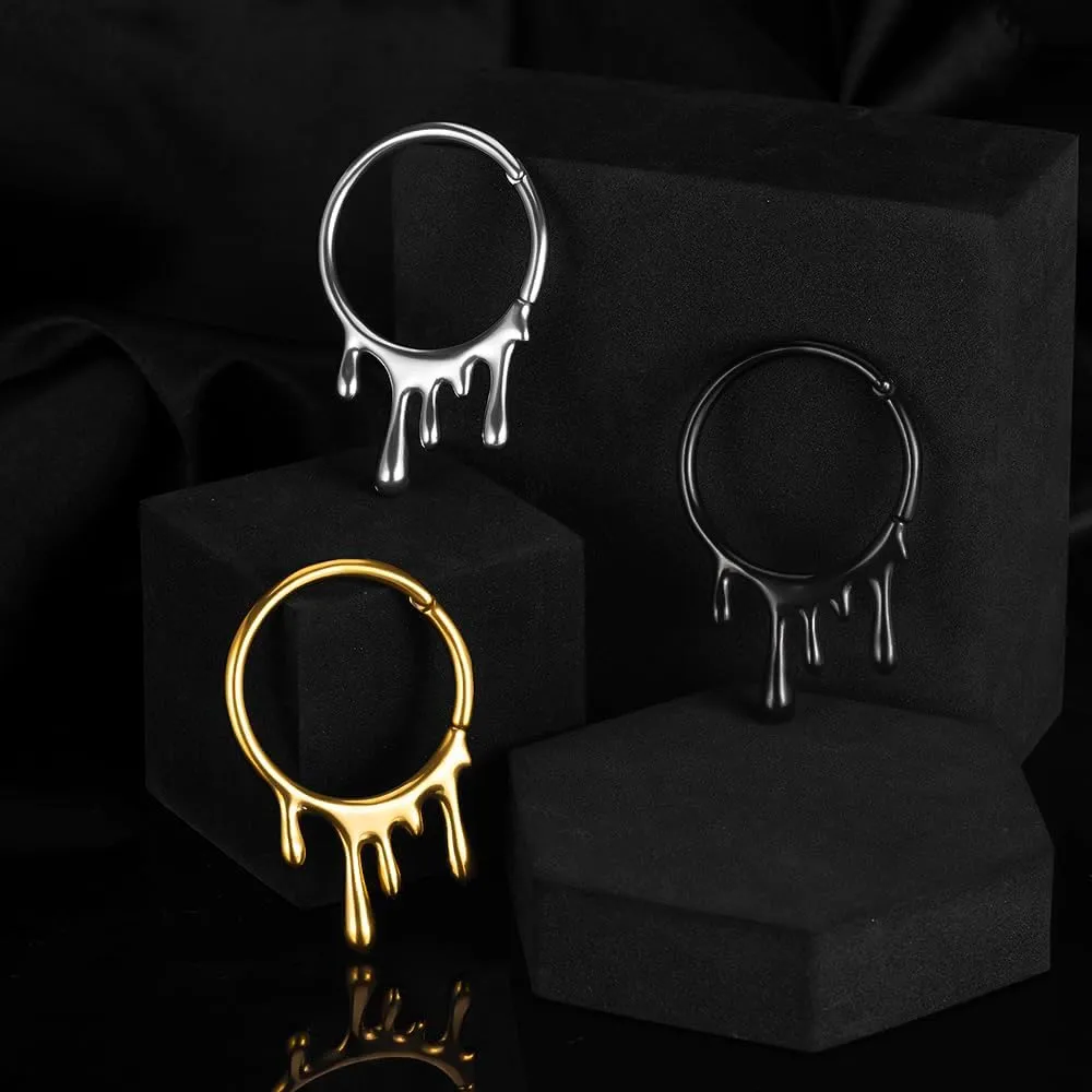 DOEARKO 2PCS Ear Gauges Hangers Weights for Stretched Ears Plugs Body Piercing Tunnels - 316L Stainless Steel Hypoallergenic Body Jewelry
