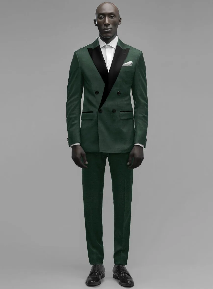 Enigma Green Double Breasted Tuxedo Suit