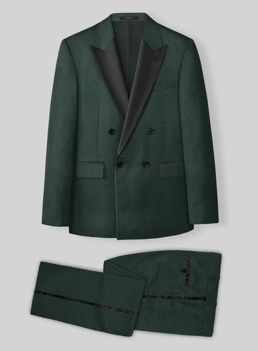 Enigma Green Double Breasted Tuxedo Suit