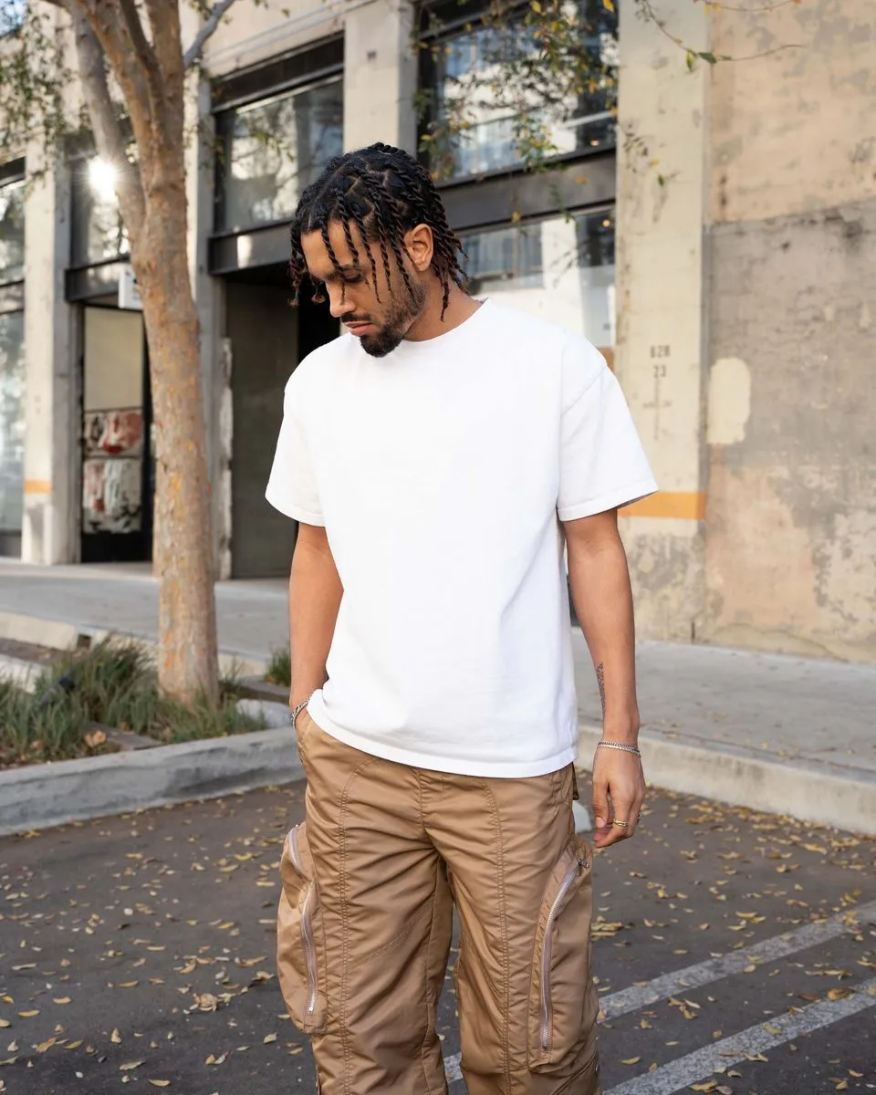 EPTM BAGGY MOON ZIP CARGO PANTS (Khaki)