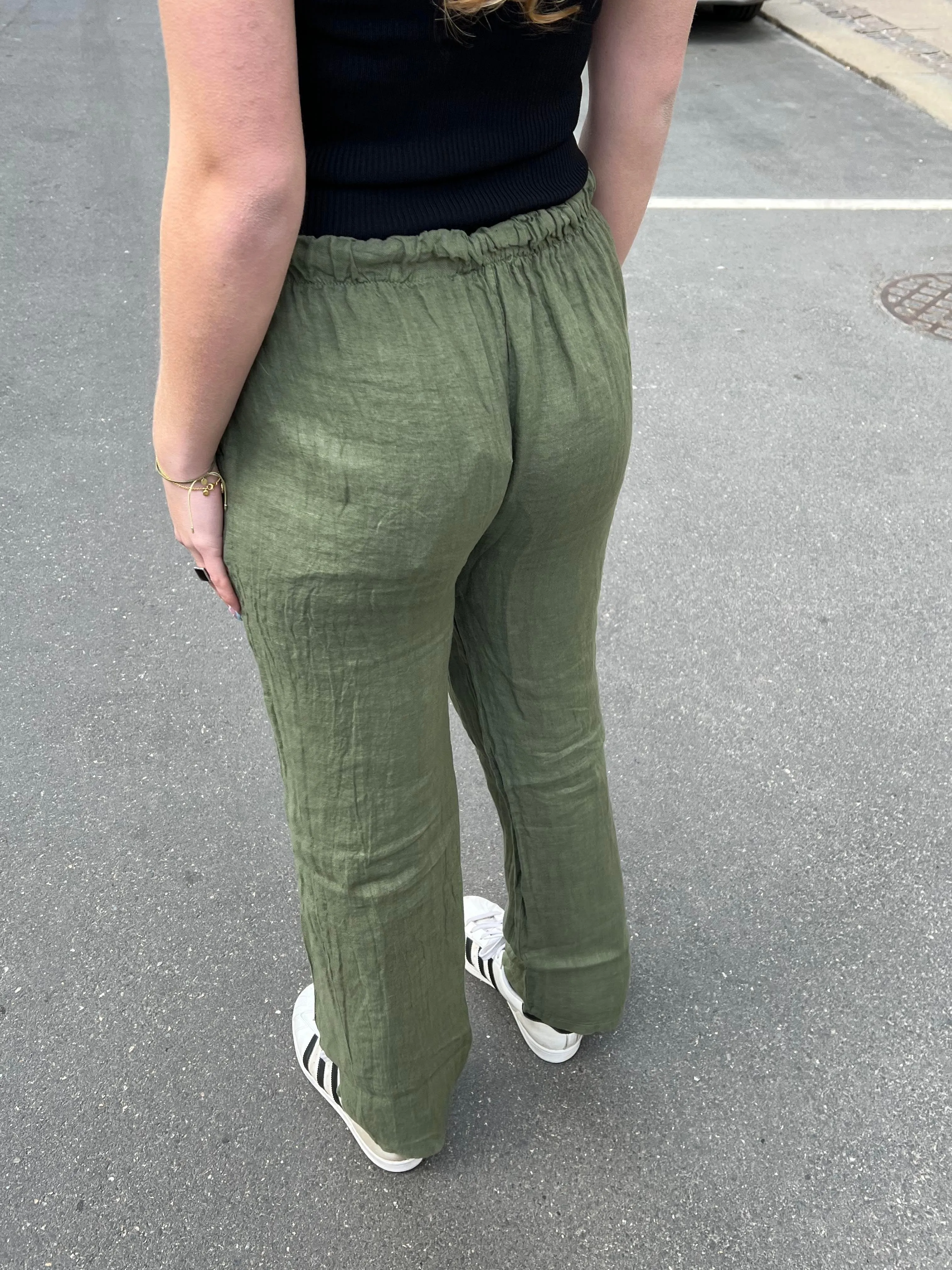 Gaia linen pants - Khaki