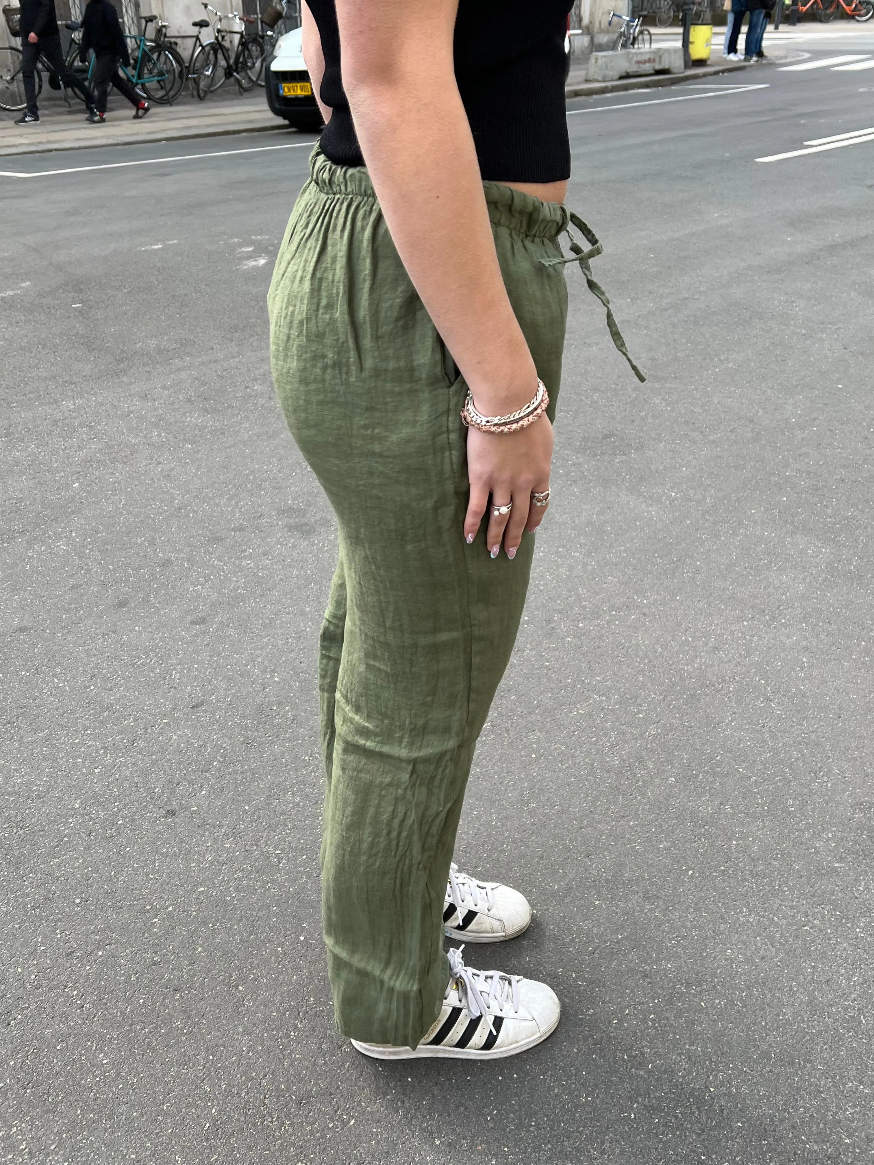 Gaia linen pants - Khaki