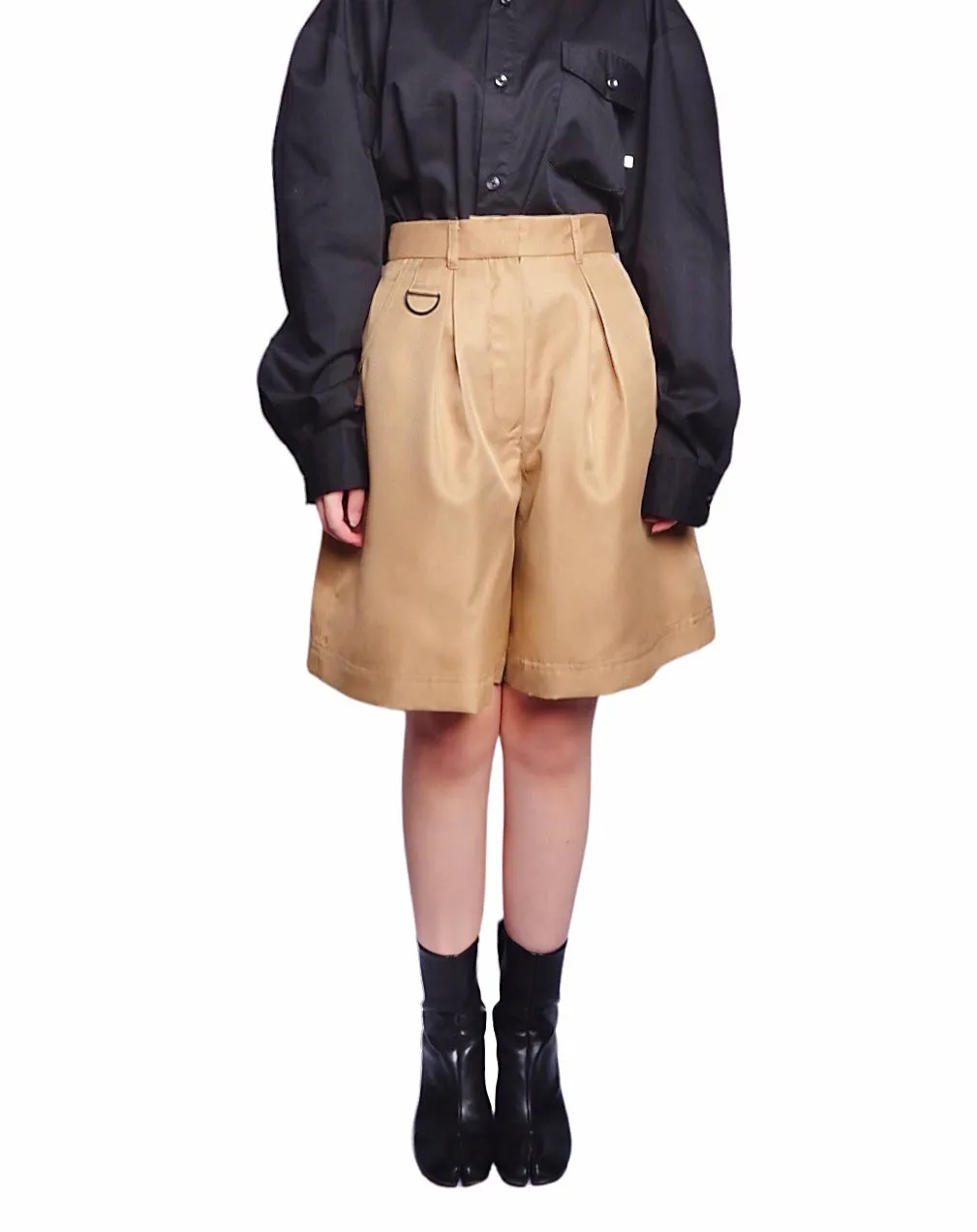 Highwaist Shorts with Ring - Khaki