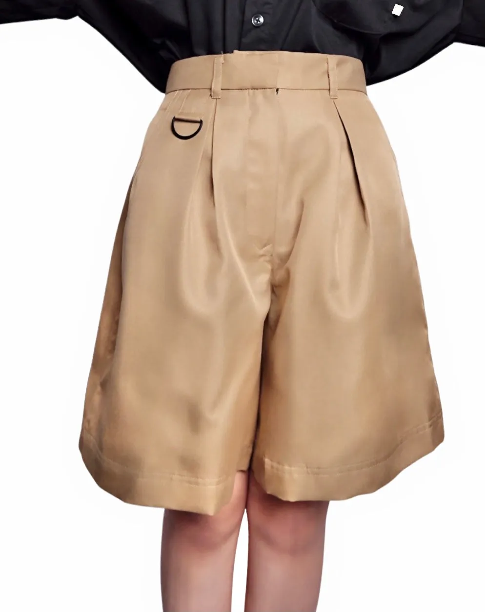 Highwaist Shorts with Ring - Khaki