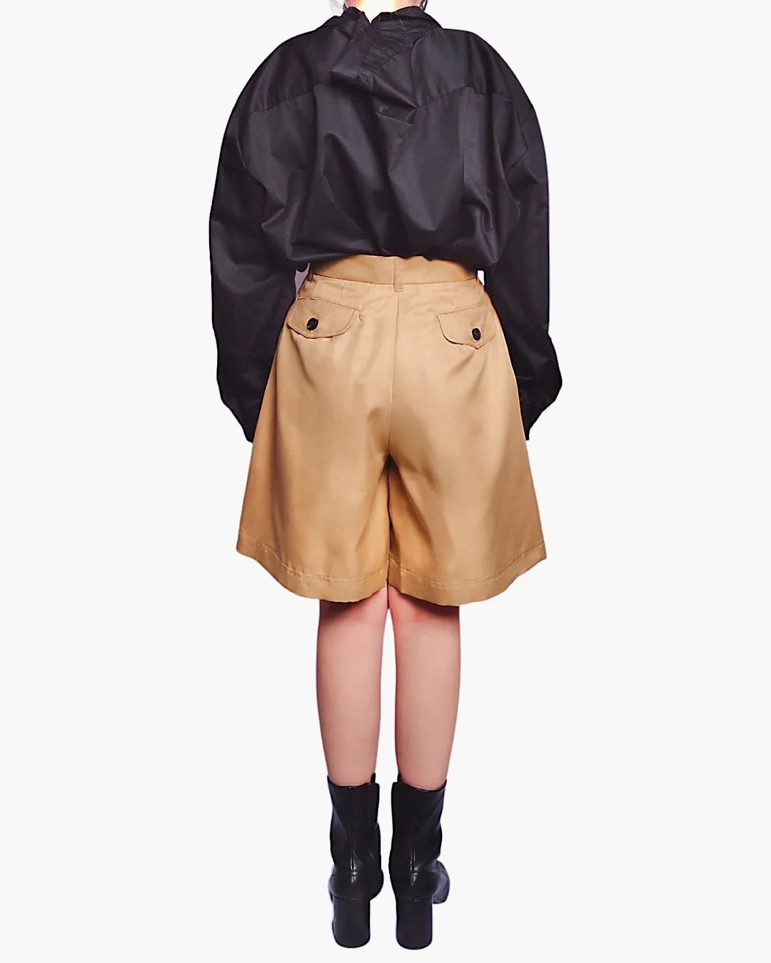 Highwaist Shorts with Ring - Khaki