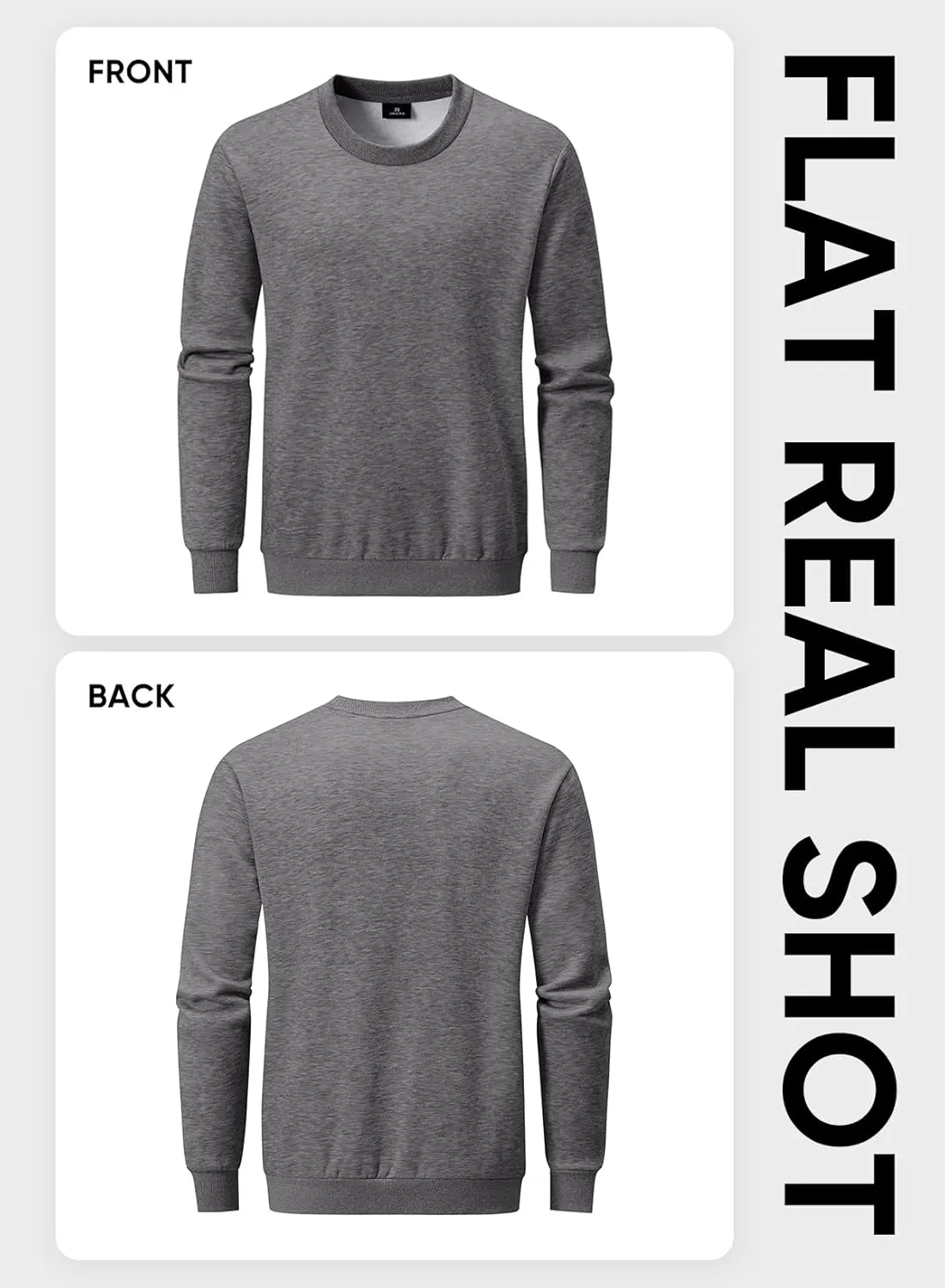 JMIERR Men's Casual Long Sleeves Crewneck Sweatshirts Cotton Pullover Sweatshirt for Men