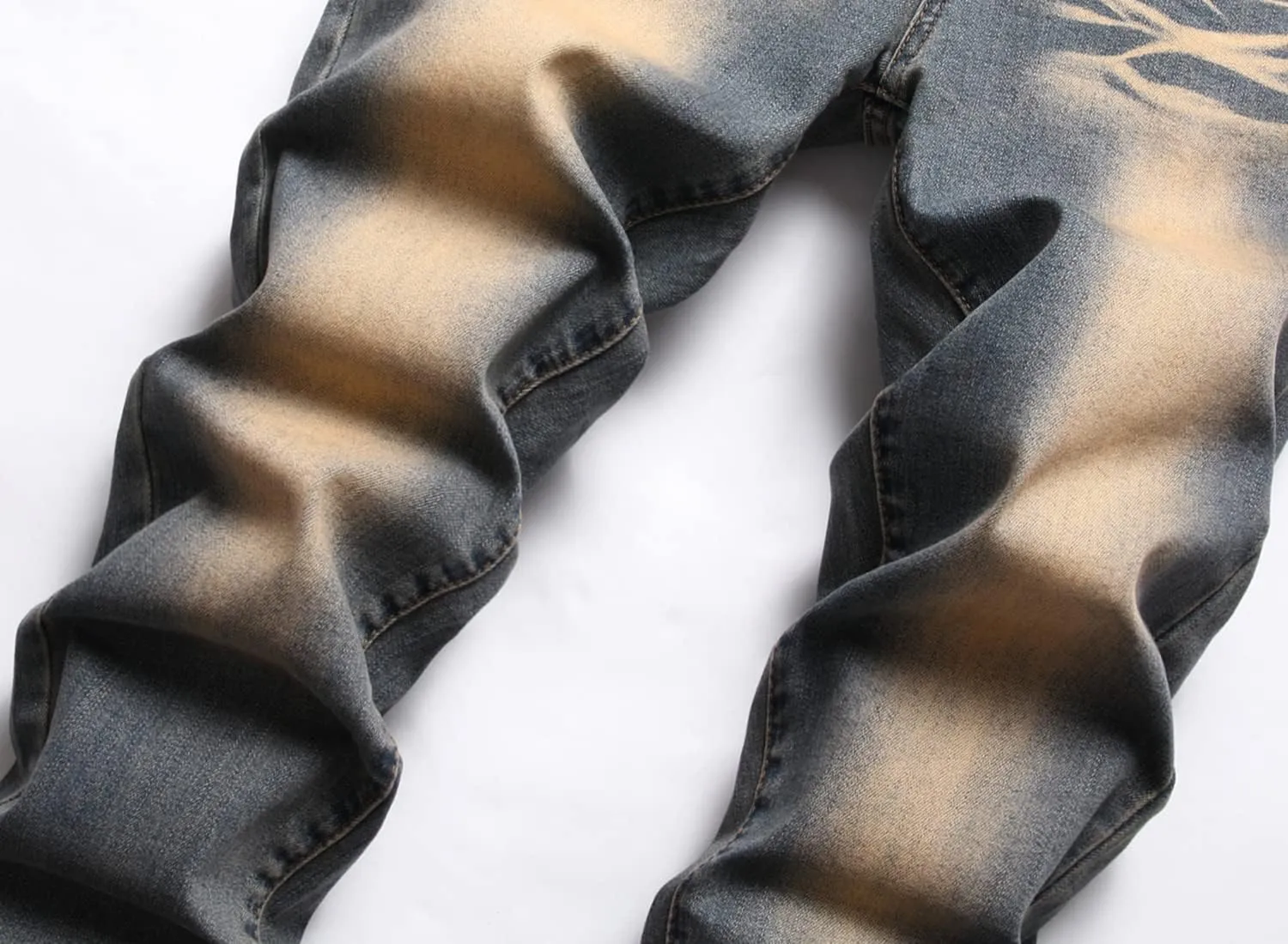 JUNBAOSS Men's Slim Fit Stretch Jeans Ripped Skinny Jeans for Men, Distressed Straight Leg Fashion Comfort Flex Waist Pants