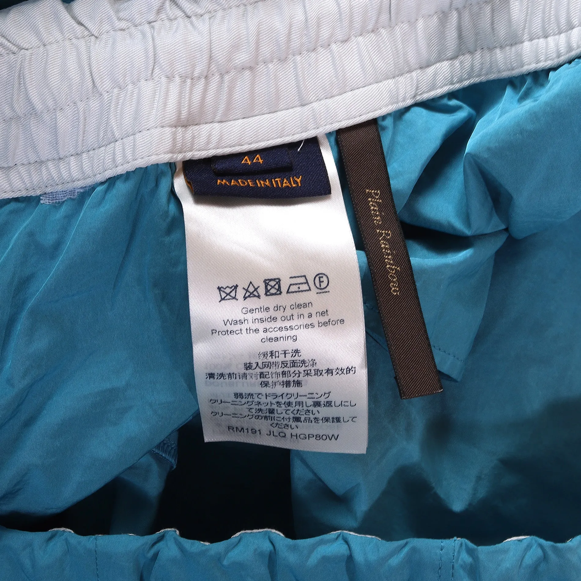 Louis Vuitton SS19 Plain Rainbow Turquoise Cargo Rainbow Pants