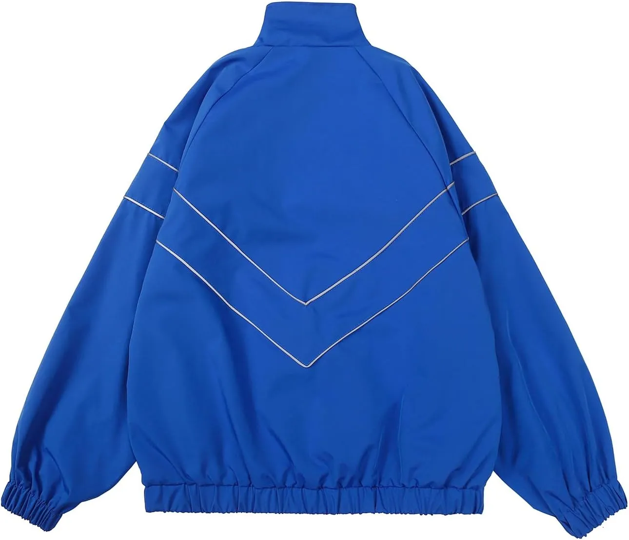 LZLRUN Y2k Vintage Jacket for Men and Women Zip Up Reflective Jacket Y2k Clothing Varsity Jacket Lightweigh Punk Jacket