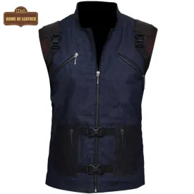 MDJ02 HoL Branded Denim Blue Vest for Men's