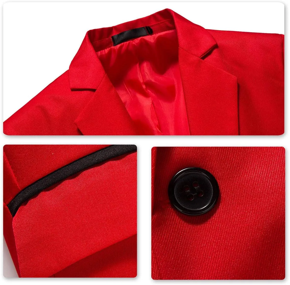 Men's Casual Suit Jacket Slim Fit One Button Notched Lapel Business Daily Lightweight Blazer Jacket
