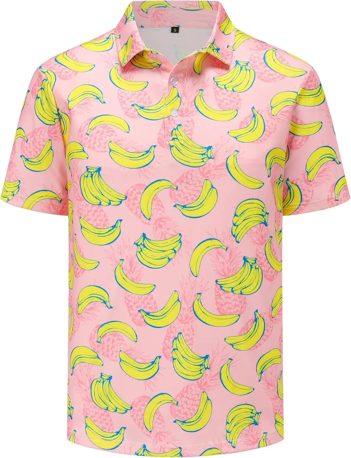 Men's Golf Polo Shirts Funny Golf Shirts for Men Performance Moisture Wicking Quick Dry Athletic Short Sleeve Shirts