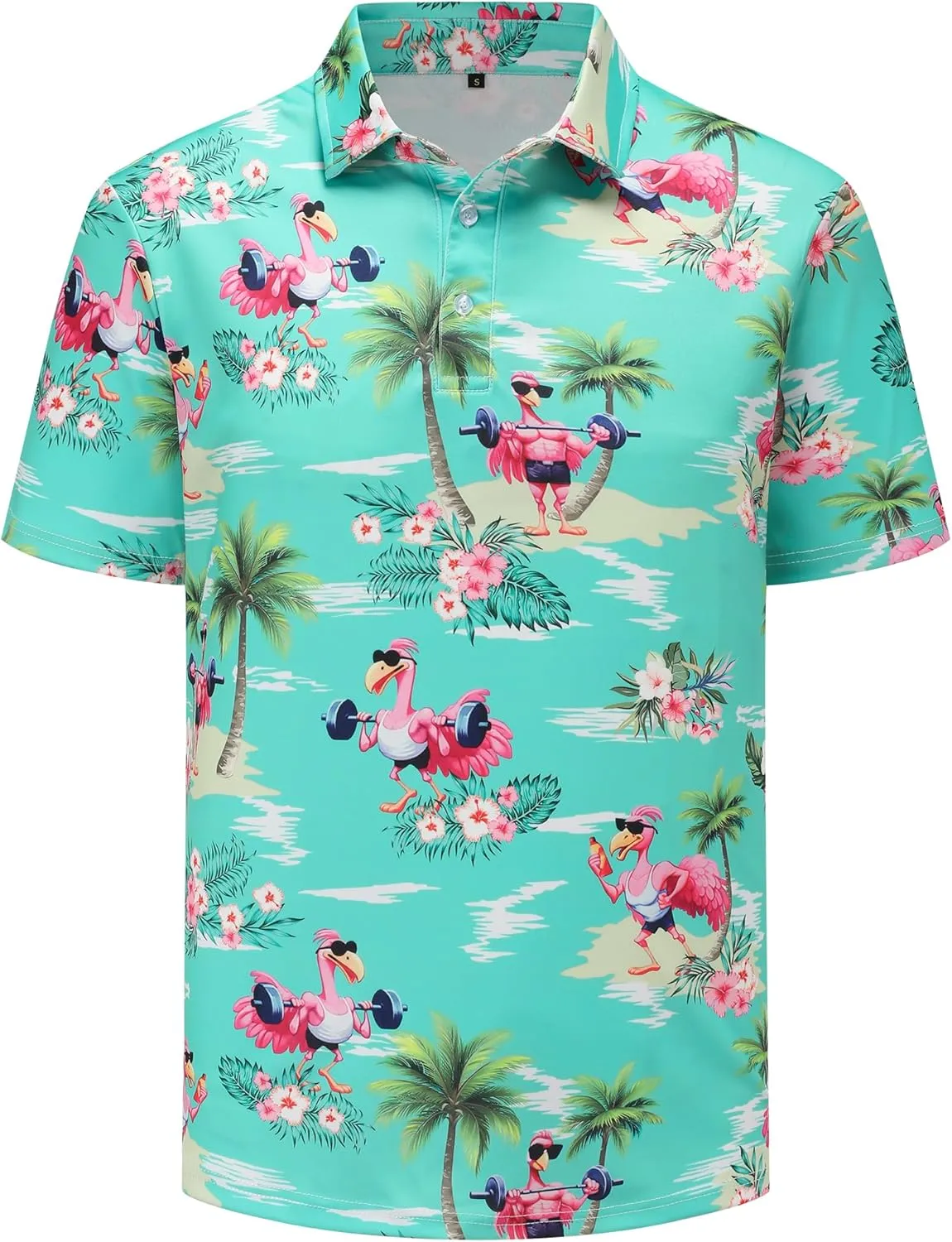 Men's Golf Polo Shirts Funny Golf Shirts for Men Performance Moisture Wicking Quick Dry Athletic Short Sleeve Shirts