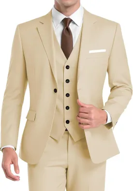 Men's Suits 3 Piece Slim Fit Suits for Men Jacket Vest Pants Suit for Wedding Prom Dinner Party