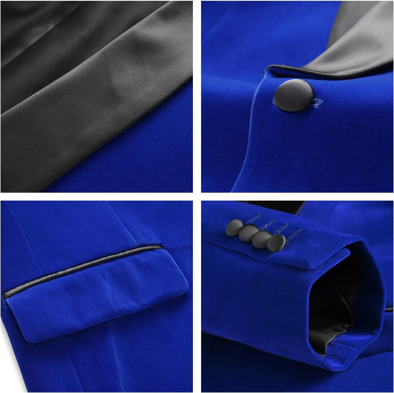 Mens Velvet Suits Slim Fit 2 Piece Tuxedo Suit for Men Solid One Button Shawl Lapel Blazer Jacket & Pants Set for Wedding