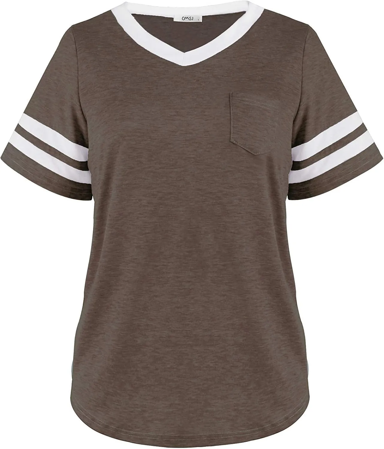 OMSJ Womens Summer Tops Casual Short/Long Sleeve T-Shirts