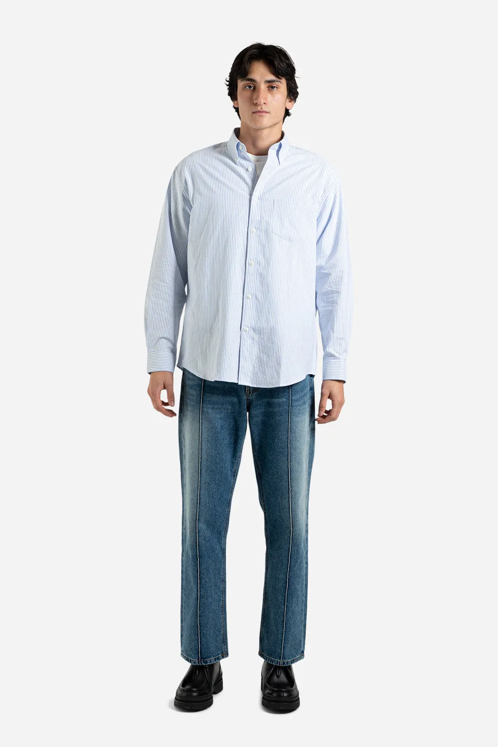 Oxford BD Shirt - Navy Stripe