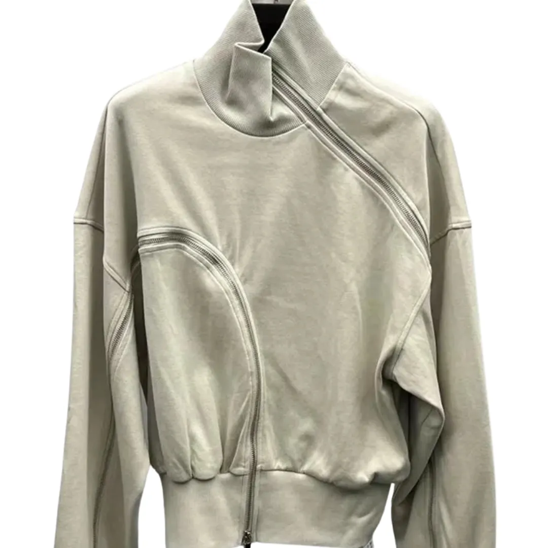 Patch Zipper Sweatshirt