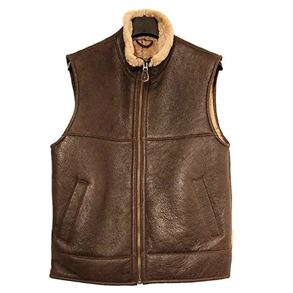 RAF B3 Aviator Leather Vest