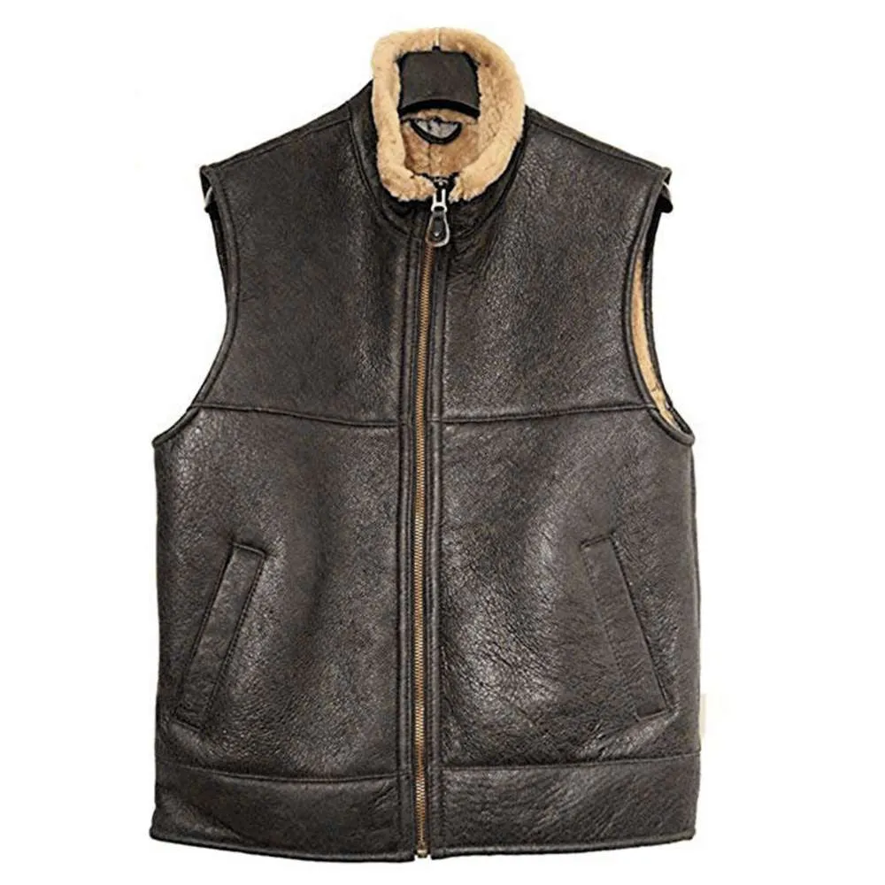 RAF B3 Aviator Leather Vest
