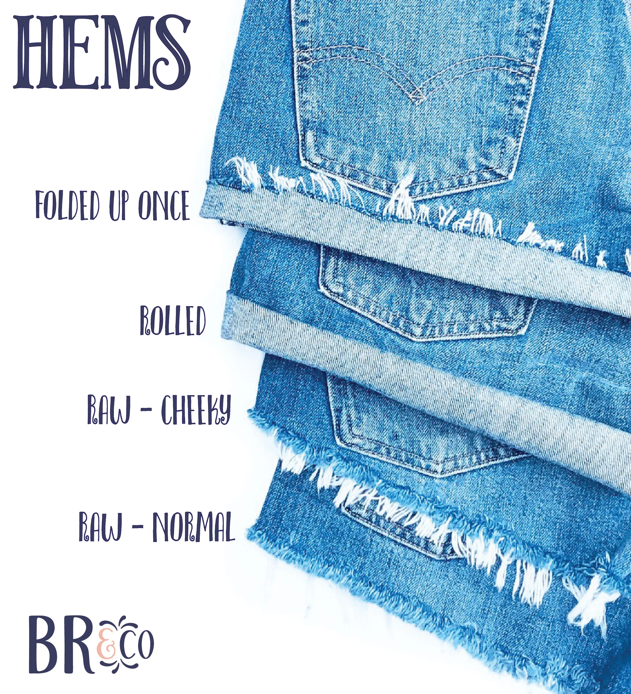 Stretch High Waisted Denim Shorts  - The Sadie