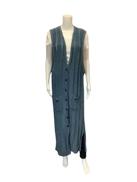 Sundance Women's Sweater Vest Blue Maxi Size: XL
